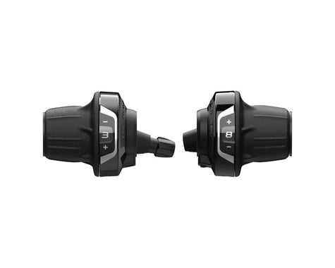 Shimano SL-RV400 Revoshift Twist Shifters (Black) (Pair) (3 x 8 Speed)