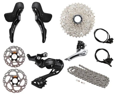 Shimano 105 R7100 Mechanical Road Groupset (Black) (2 x 12 Speed)