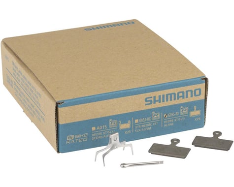 Shimano G05S Disc Brake Pad & Spring Bulk Box (Resin Compound) (Stainless Steel Back Plate) (Box/25 Pairs)