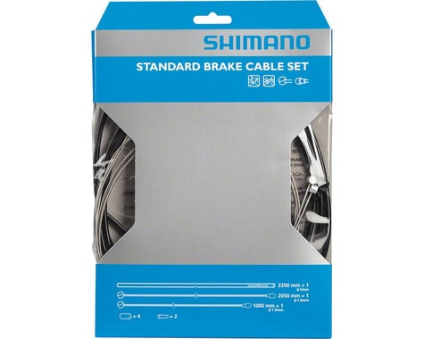 Shimano Stainless Brake Cable & Housing Set (Black) (1.6mm) (1000/2000mm) (Mountain Cable)