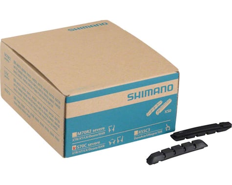 Shimano S70C V-Brake Pad Inserts (Black) (50 Pairs)