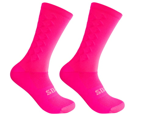 Silca Aero Tall Socks (Neon Pink) (L)