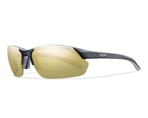 Smith Parallel Sunglasses (Matte Black) (Polarized Gold Mirror)