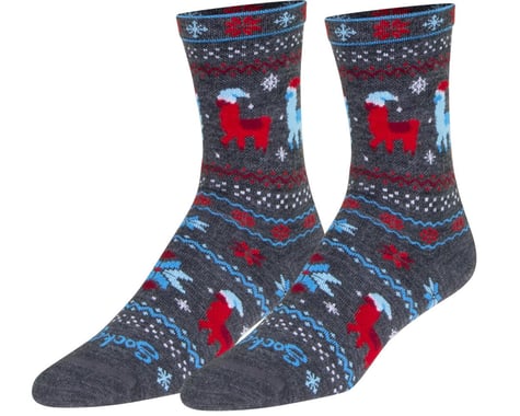 Sockguy 6" Wool Socks (Ugly Sweater Llamas) (L/XL)