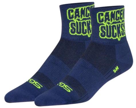 Sockguy 3.5" SGX Socks (Cancer Sucks Navy) (L/XL)