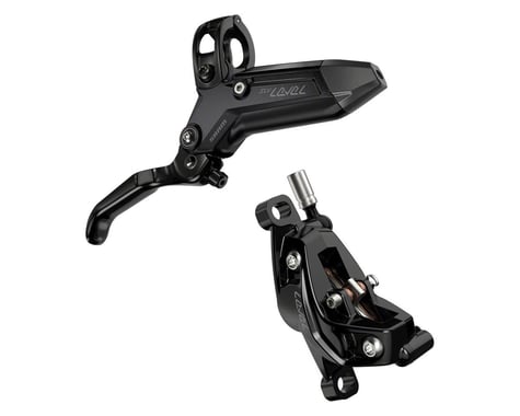 SRAM Level Silver Stealth 4-Piston Hydraulic Disc Brake (Black) (Post Mount) (Left)