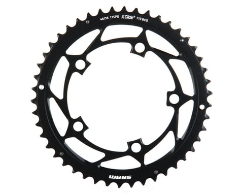 SRAM X-Glide Road Chainrings (Black) (2 x 11 Speed) (110mm BCD) (Red/Force 22) (Outer) (46T)