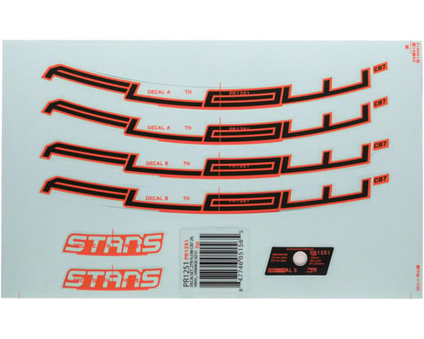 Stan's Flow CB7 Rim Decal Set (Orange) (27.5" / 584 ISO)