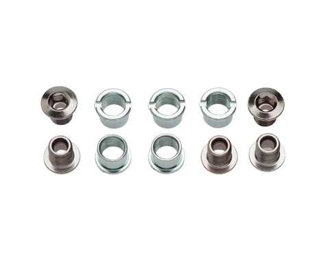 Sugino Double 9mm Chainring Bolt Set of 5, Chromed Steel