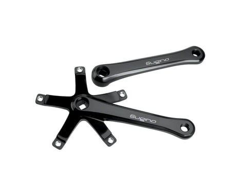 Sugino 75 Track Crank Arm Set (Black) (Single Speed) (Square Taper ISO) (165mm)