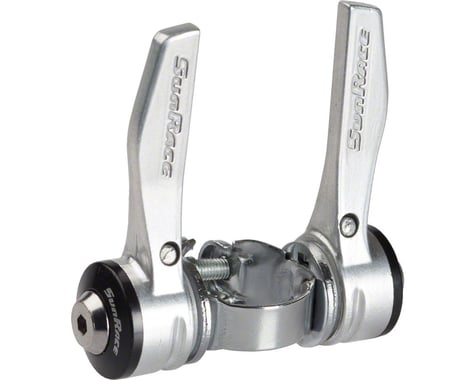 Sunrace SLR30 Clamp-On Shifters (Silver) (Pair) (2/3 x 7 Speed)