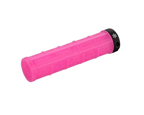 Supacaz Lockon Grizips Grips (Neon Pink Clear/Black) (135mm)