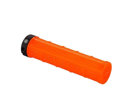Supacaz Lockon Grizips Grips (Clear/Neon Orange) (130mm)