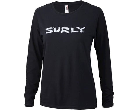 Surly Logo Long Sleeve Women's T-Shirt (Black/White)