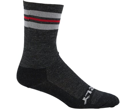 Surly Trip-L Strpe 5" Sock (Black/Gray/Red)