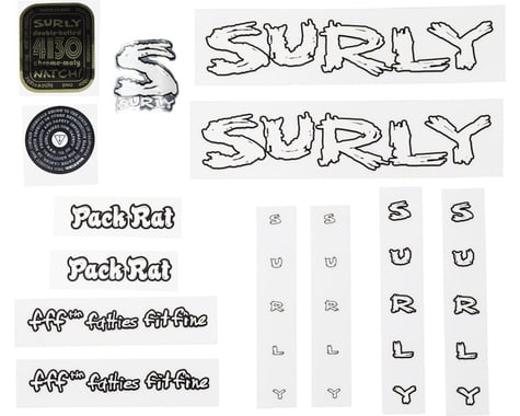 Surly Pack Rat Decal Set White