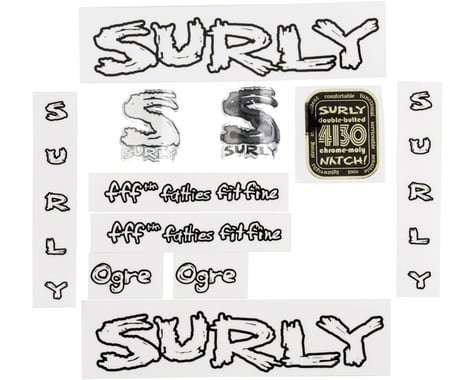 Surly Ogre Decal Set with Headbadge Transparent