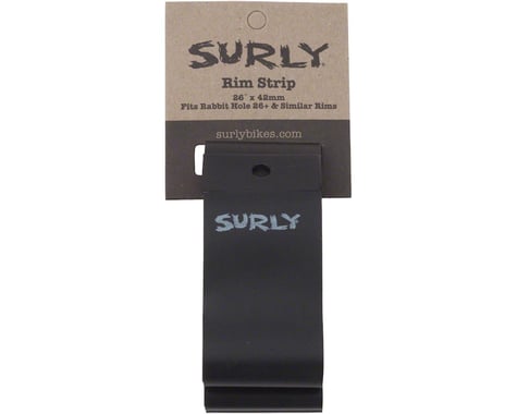 Surly Rim Strip: For 26+ Rabbit Hole Rim, PVC, 38mm wide, Black