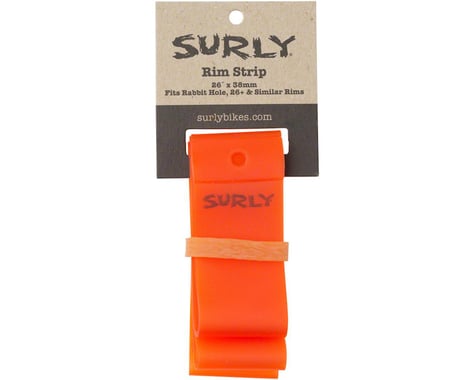 Surly Rim Strip: For 26+ Rabbit Hole Rim, PVC, 38mm wide, Orange