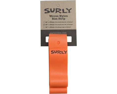 Surly Rim Strip: For 26+ Rabbit Hole Rim, Nylon, 33mm wide, Orange