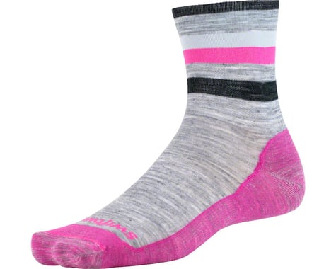 Swiftwick Pursuit Four Ultra Light Hike Sock (Heather Gray/Pink)