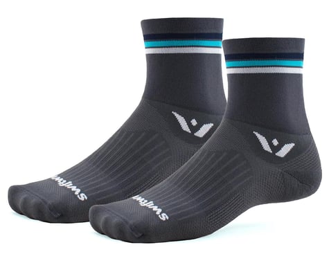 Swiftwick Aspire Four Socks (Grey Stripe) (S)