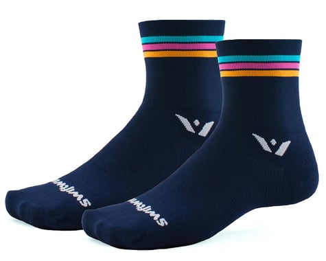 Swiftwick Aspire Four Socks (Navy Stripe) (XL)