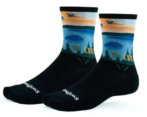 Swiftwick Vision Six Socks (Impression Lake Tahoe) (S)