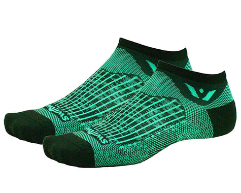 Swiftwick Aspire Zero Socks (Bolt Black/Seafoam) (L)