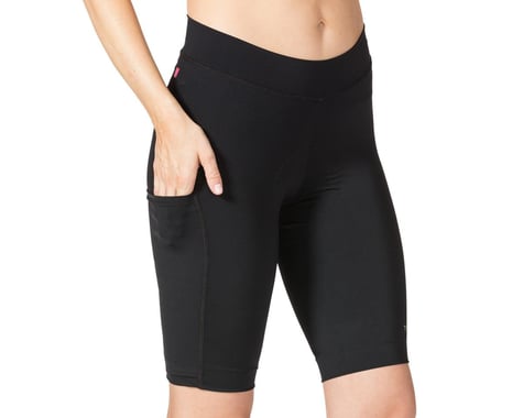 Terry Women's Bike Bermuda Shorts (Black) (XL)