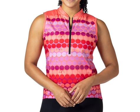 Terry Women's Breakaway Mesh Sleeveless Jersey (Pink Dots) (XL)
