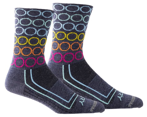 Terry Women's Wool Cyclosox Socks (Grey) (Denim Dots)