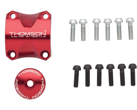 Thomson Stem Faceplate Dress Up Kit (Red) (For X4) (31.8mm)