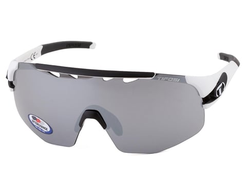 Tifosi Sledge Lite Sunglasses (Matte White) (Smoke/AC Red/Clear Lenses)