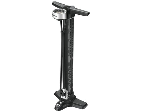 Topeak Joeblow Twin Turbo Floor Pump (Black) (SmartHead)