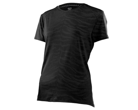 Troy Lee Designs Women's Lilium Short Sleeve Jersey (Black) (Tiger Jacquard) (S)