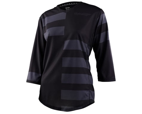 Troy Lee Designs Women's Mischief 3/4 Sleeve Jersey (Split Stripe Black) (S)