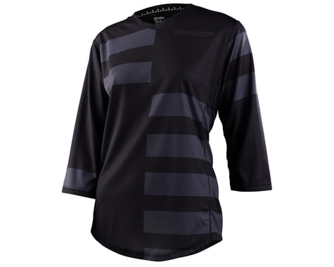 Troy Lee Designs Women's Mischief 3/4 Sleeve Jersey (Split Stripe Black) (M)