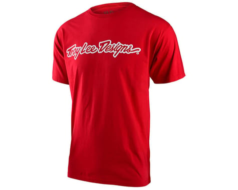 Troy Lee Designs Signature Short Sleeve Tee (Red) (L)
