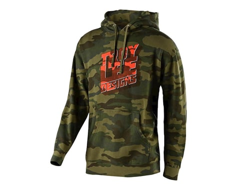Troy Lee Designs Block Party Pullover Hoodie (Forest Camo)