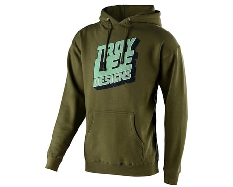 Troy Lee Designs Block Party Pullover Hoodie (Army Green) (2XL)