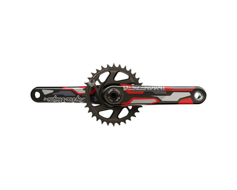 TRUVATIV Descendant Troy Lee Designs CoLab Carbon Crankset (Red) (12 Speed) (175mm) (32T)