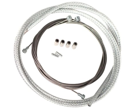 Velo Orange Metallic Braid Derailleur Cable Kit (Silver) (1500/2100mm)