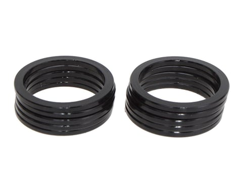 Vuelta Aluminum Headset Spacers (Black) (1-1/8") (2.5mm)
