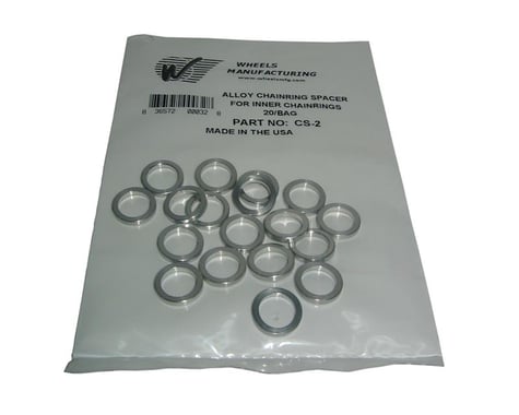 Wheels Manufacturing 2.0mm Aluminum Chainring Spacer Bag/20