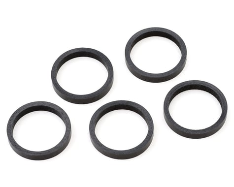 Wheels Manufacturing Carbon Headset Spacers (Gloss Black) (1-1/8") (5mm) (5 Pack)