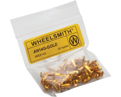 Wheelsmith 2.0 x 12mm Gold Alloy Nipples, Bag of 50