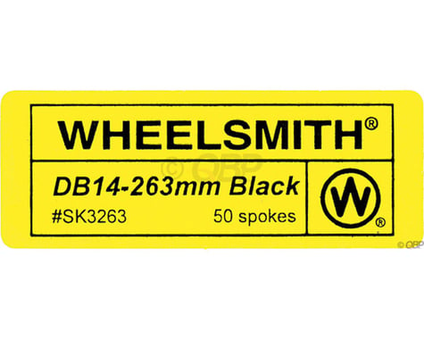Wheelsmith DB14 Spokes 2.0/1.7 x 294mm Black, Bag of 50
