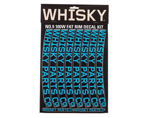Whisky Parts Whisky 100w Rim Decal Kit for 2 Rims Cyan