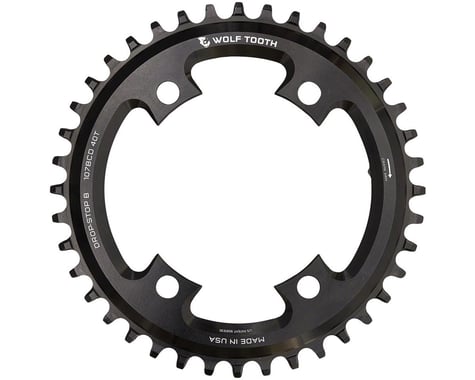 Wolf Tooth Components 107mm BCD Road Chainring (Black) (SRAM Flat Top) (44T)
